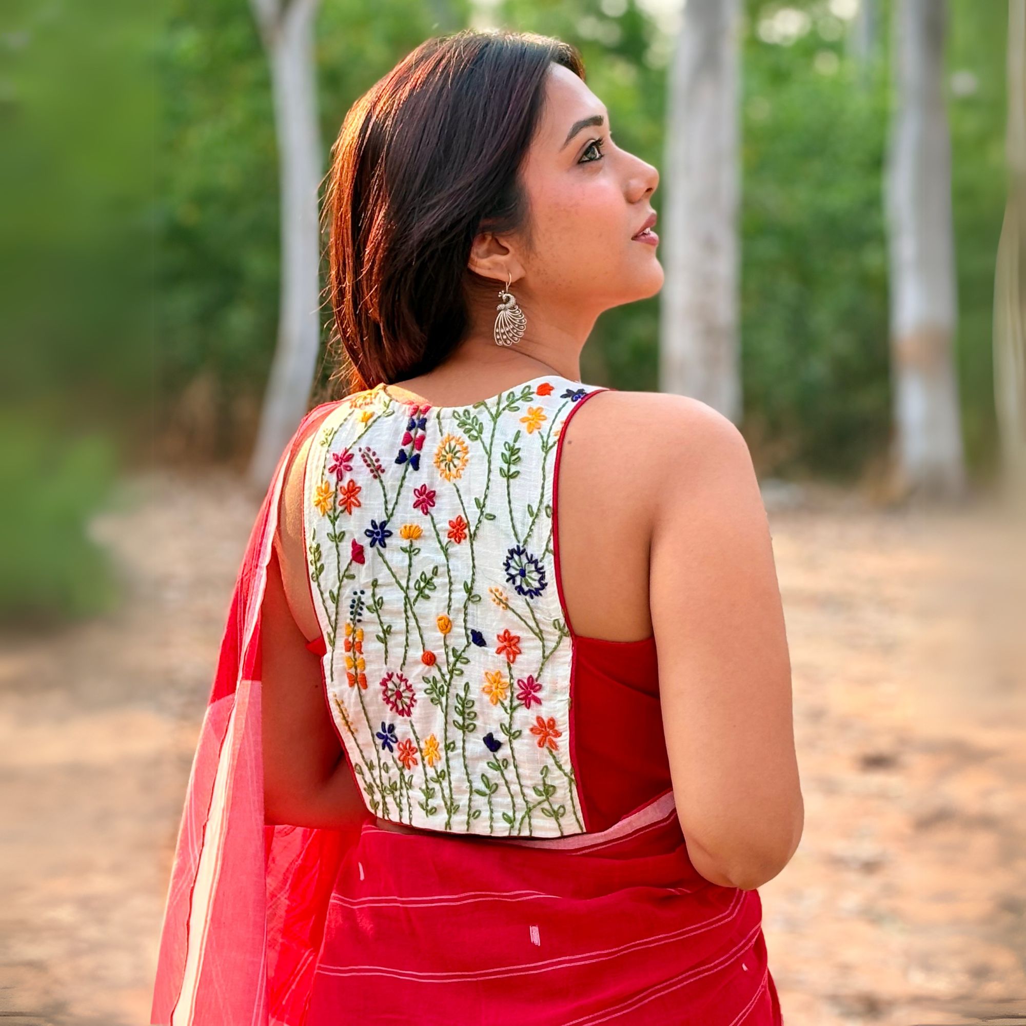 2 in 1 golden black masaba cut blouse (copy)